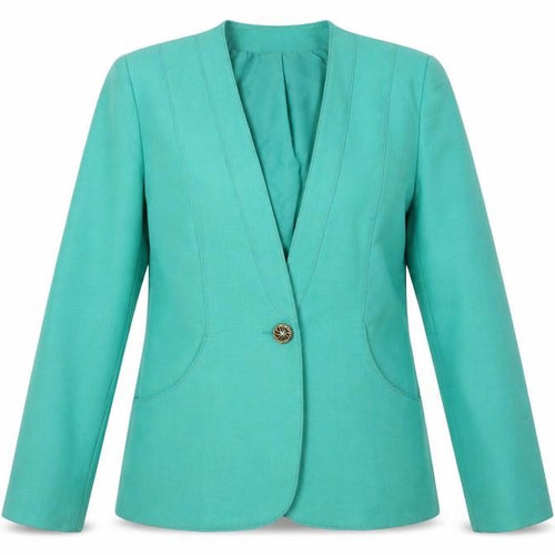 David Barry Women's Green Blazer, M, Business-Casual Style