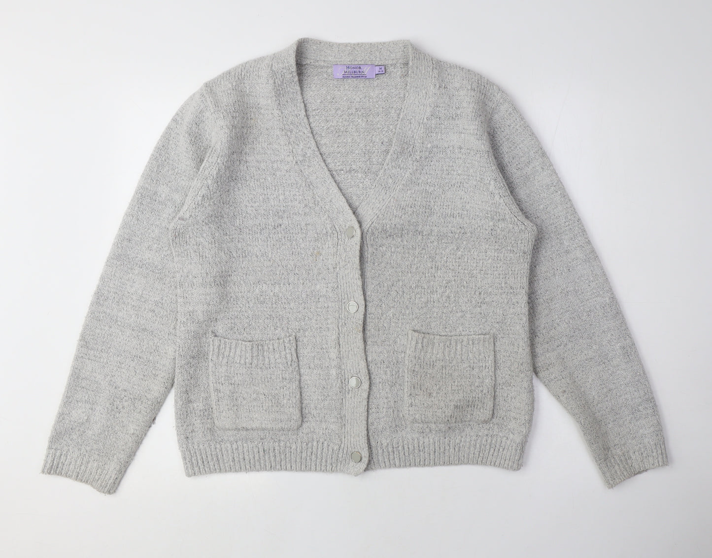 Honor Millburn Women's Grey Alpaca Wool Cardigan M