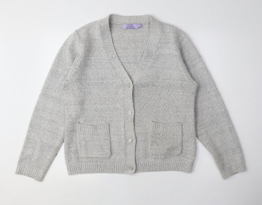 Honor Millburn Women's Grey Alpaca Wool Cardigan M