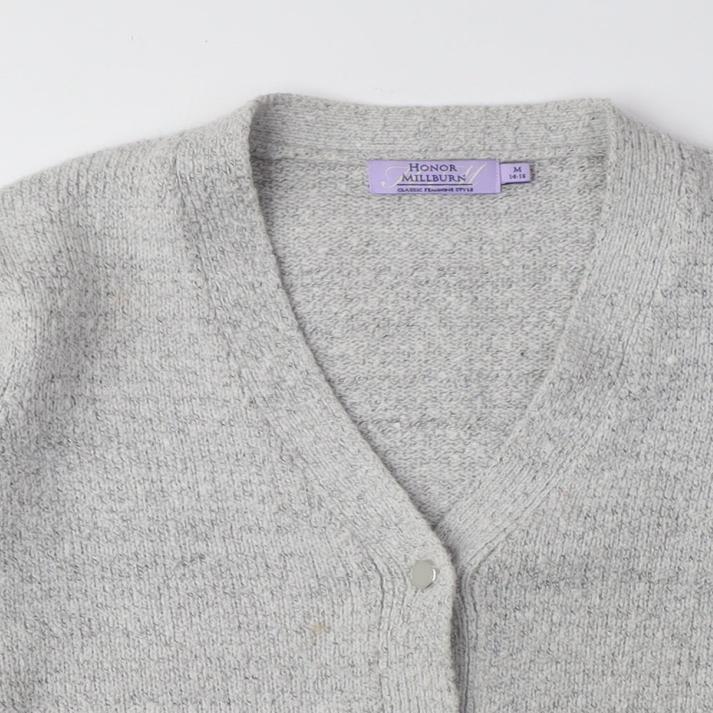 Honor Millburn Women's Grey Alpaca Wool Cardigan M