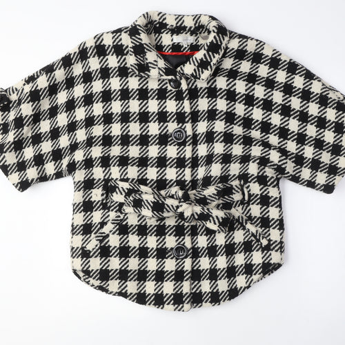 Marks and Spencer Women's Petite Check Jacket, Black/White