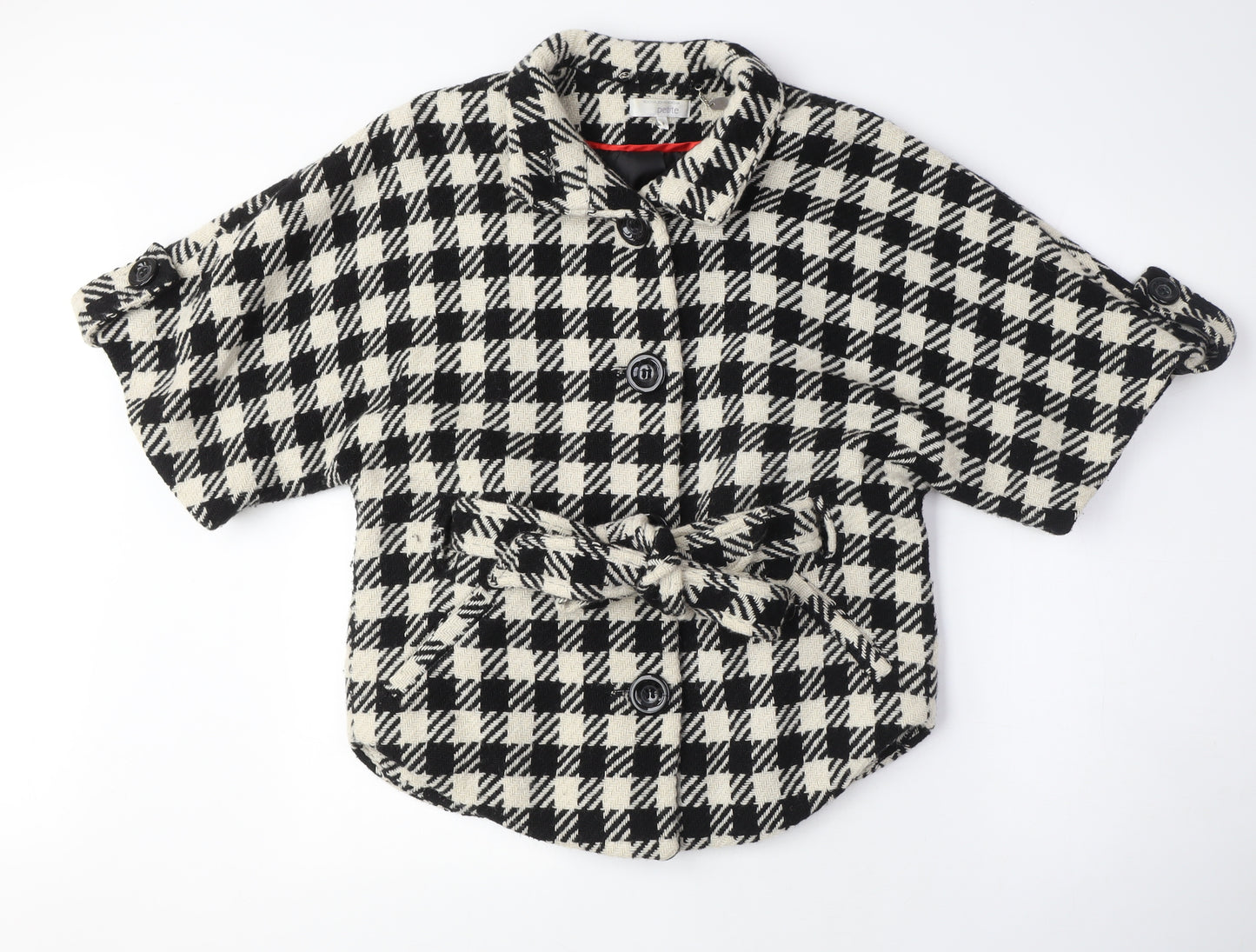 Marks and Spencer Women's Petite Check Jacket, Black/White
