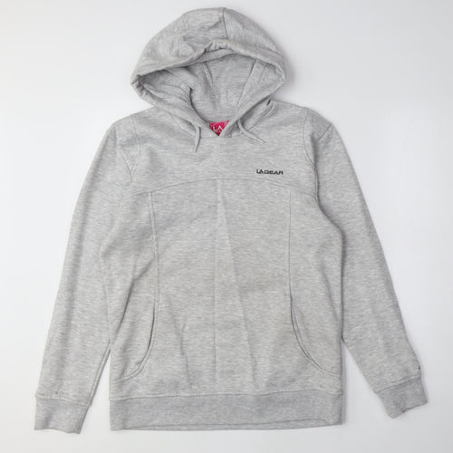 LA Gear Women's Grey Hoodie, Size M, Logo, Casual