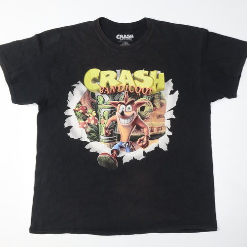 Crash Bandicoot Men's Black XL Cotton T-Shirt