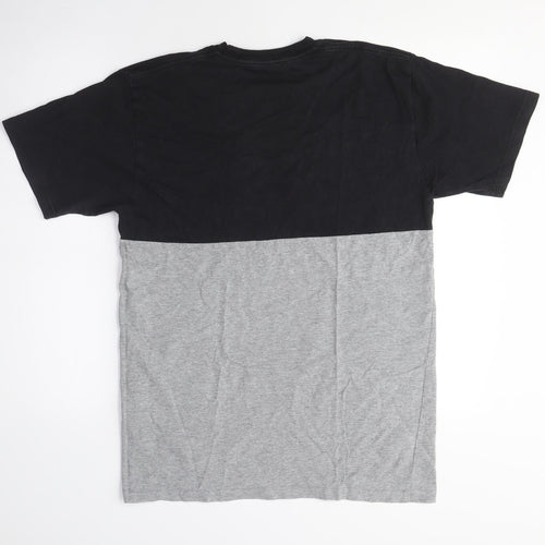 Vans Men's Black Grey Colourblock T-Shirt Size M