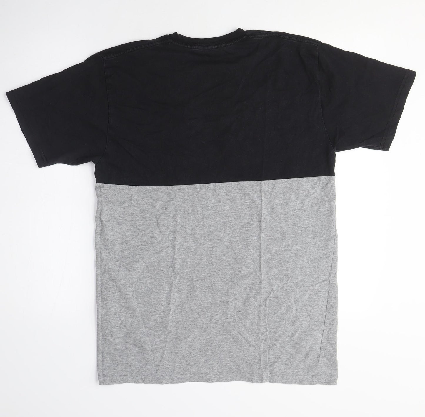Vans Men's Black Grey Colourblock T-Shirt Size M