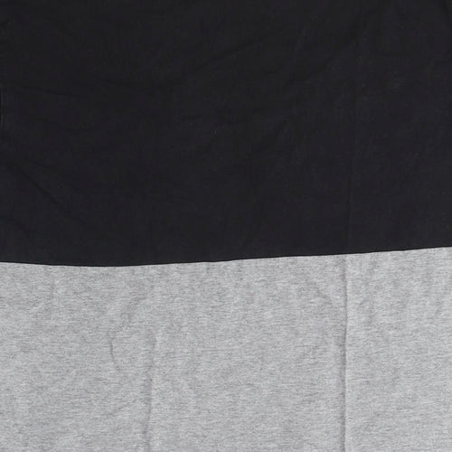 Vans Men's Black Grey Colourblock T-Shirt Size M