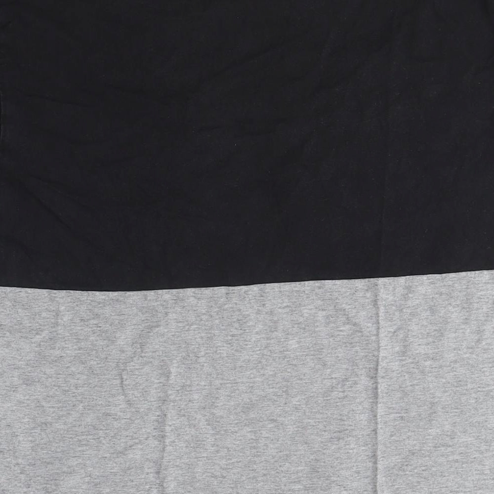 Vans Men's Black Grey Colourblock T-Shirt Size M