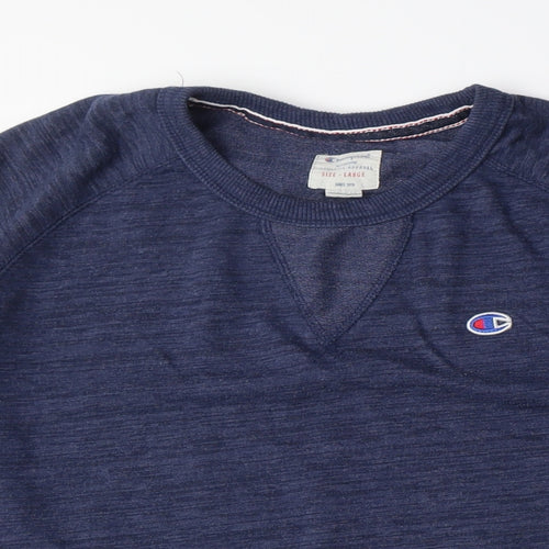 Champion Men's Blue Pullover Sweatshirt, Size L