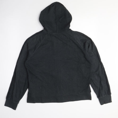 Tohian Black Full Zip Hoodie, Medium, Unisex Casual