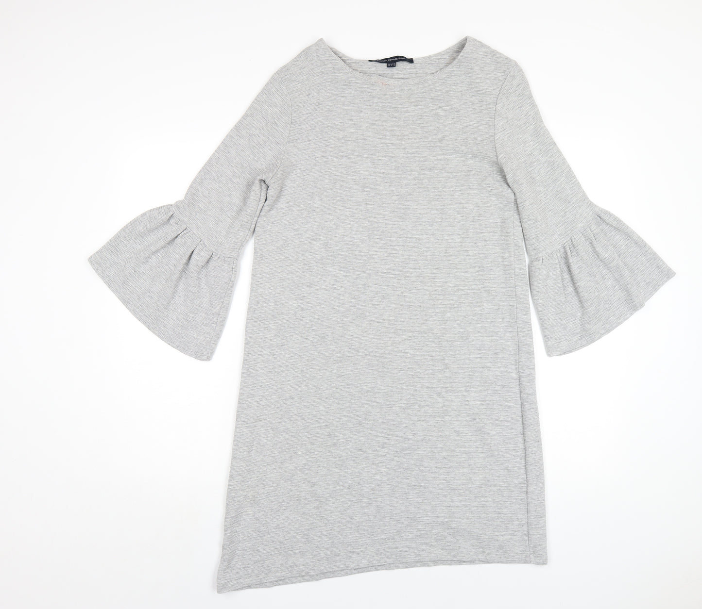 French Connection Womens Grey Viscose A-Line Size 10 Round Neck Pullover