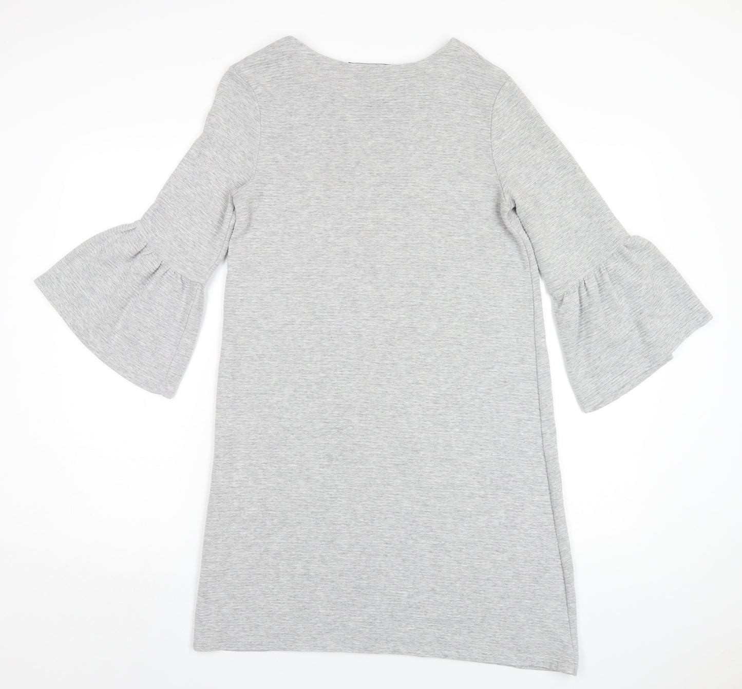 French Connection Womens Grey Viscose A-Line Size 10 Round Neck Pullover