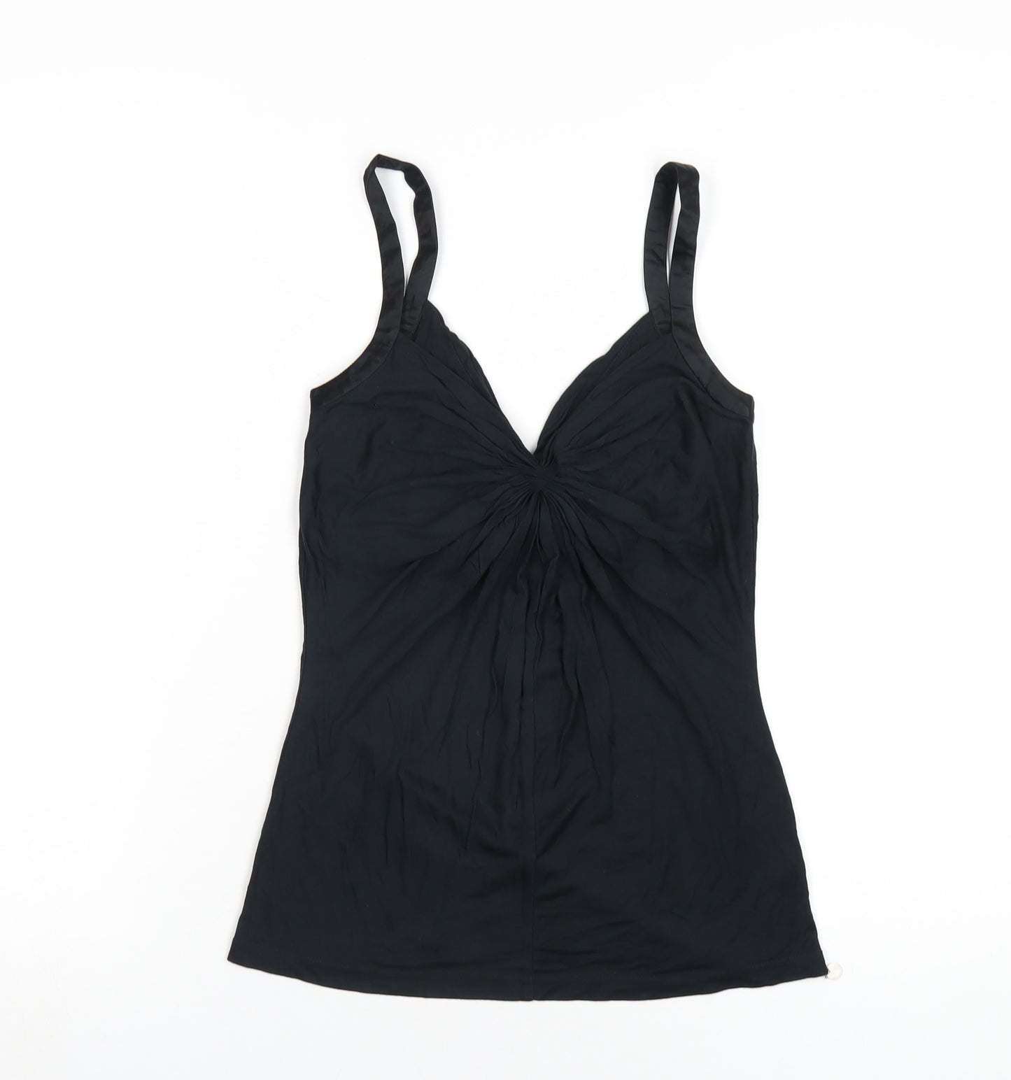 Ted Baker Womens Black Modal Camisole Tank Size 8 V-Neck