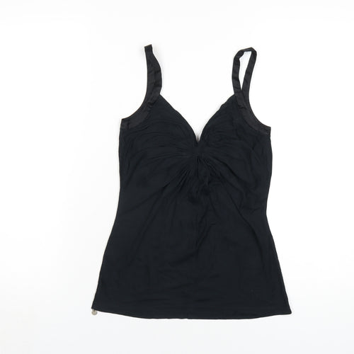 Ted Baker Womens Black Modal Camisole Tank Size 8 V-Neck