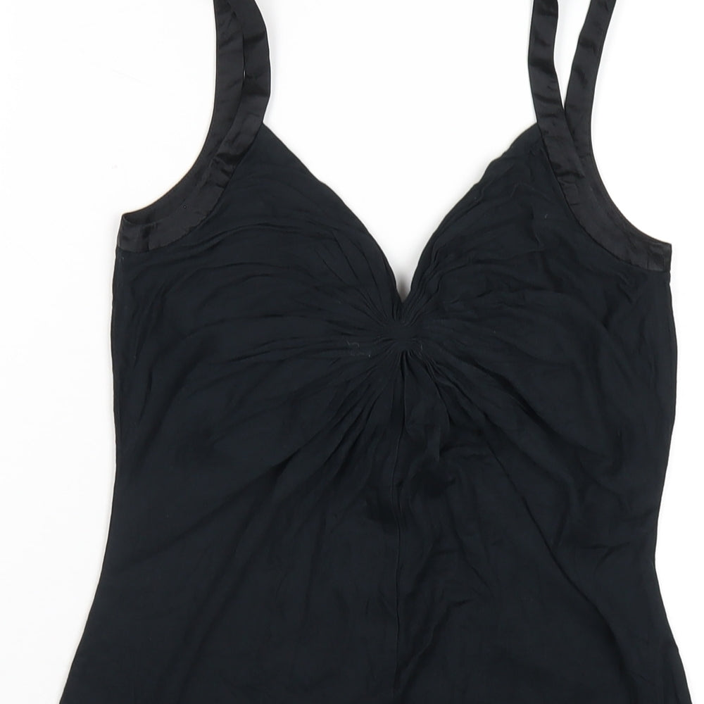 Ted Baker Womens Black Modal Camisole Tank Size 8 V-Neck