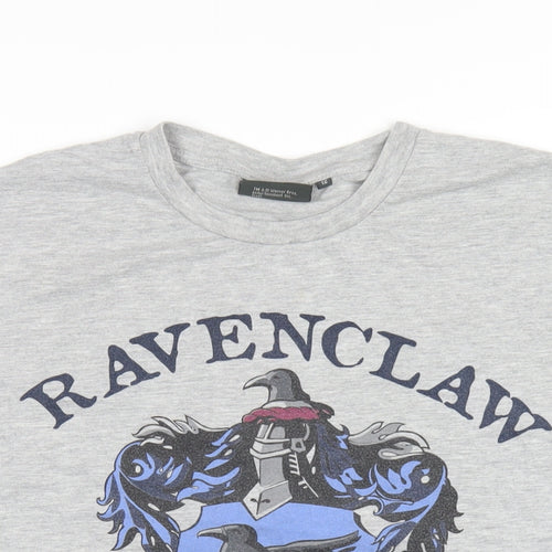 Harry Potter Womens Grey Cotton Basic T-Shirt Size 12 Round Neck - Ravenclaw