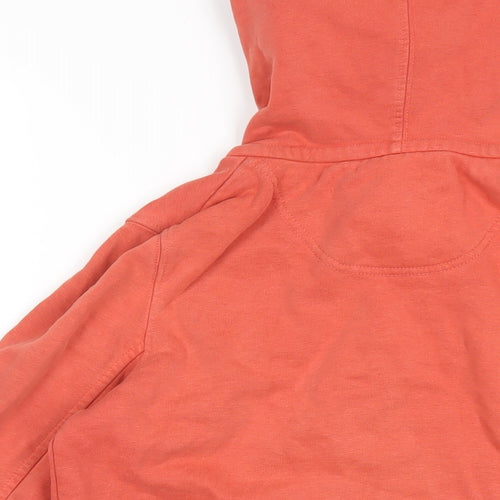 Fat Face Womens Orange Cotton Full Zip Hoodie Size 10 Zip