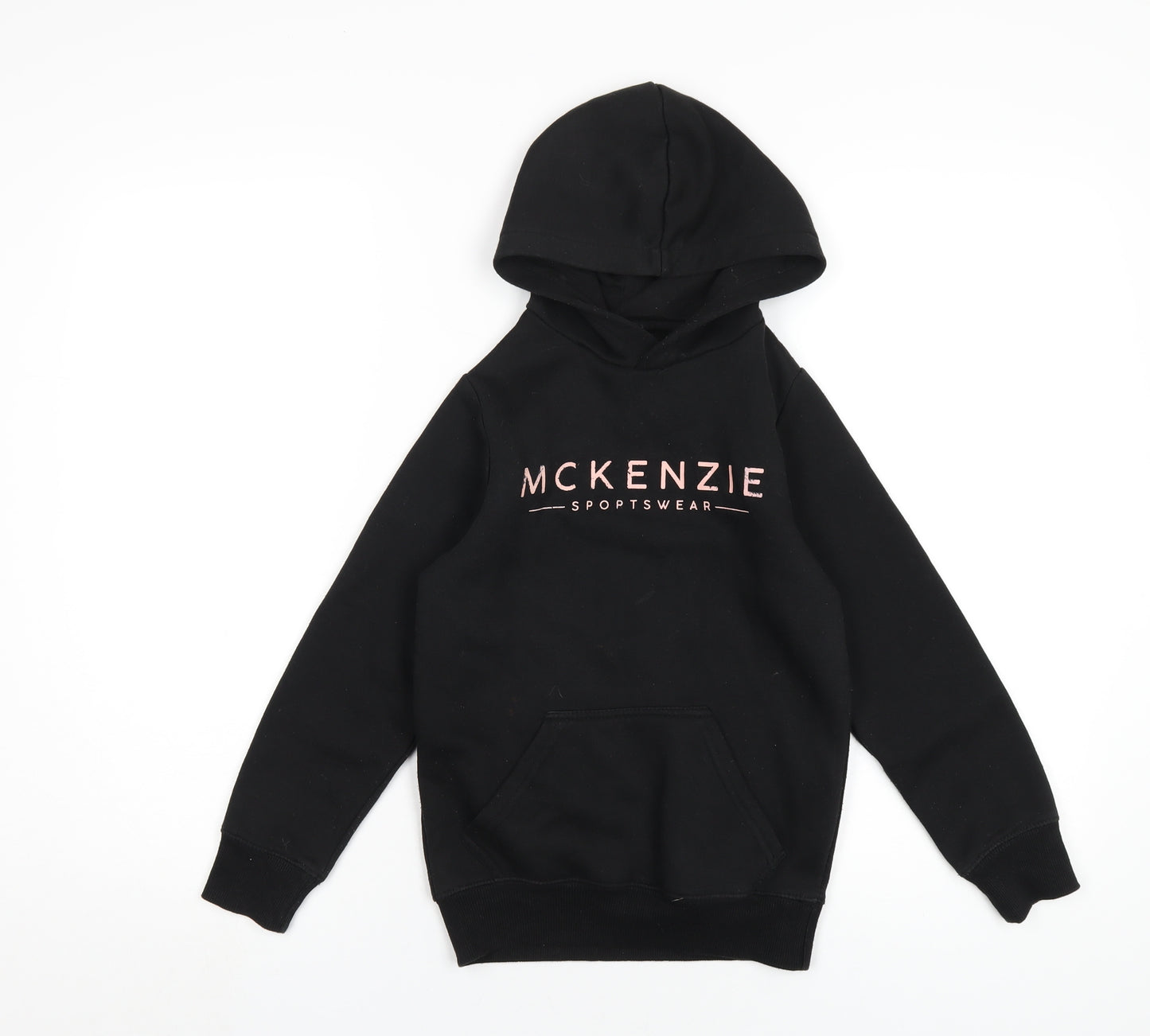 McKenzie Girls Black Cotton Pullover Hoodie Size 8-9 Years Pullover