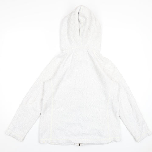 Fat Face Womens White Cotton Full Zip Hoodie Size S Zip