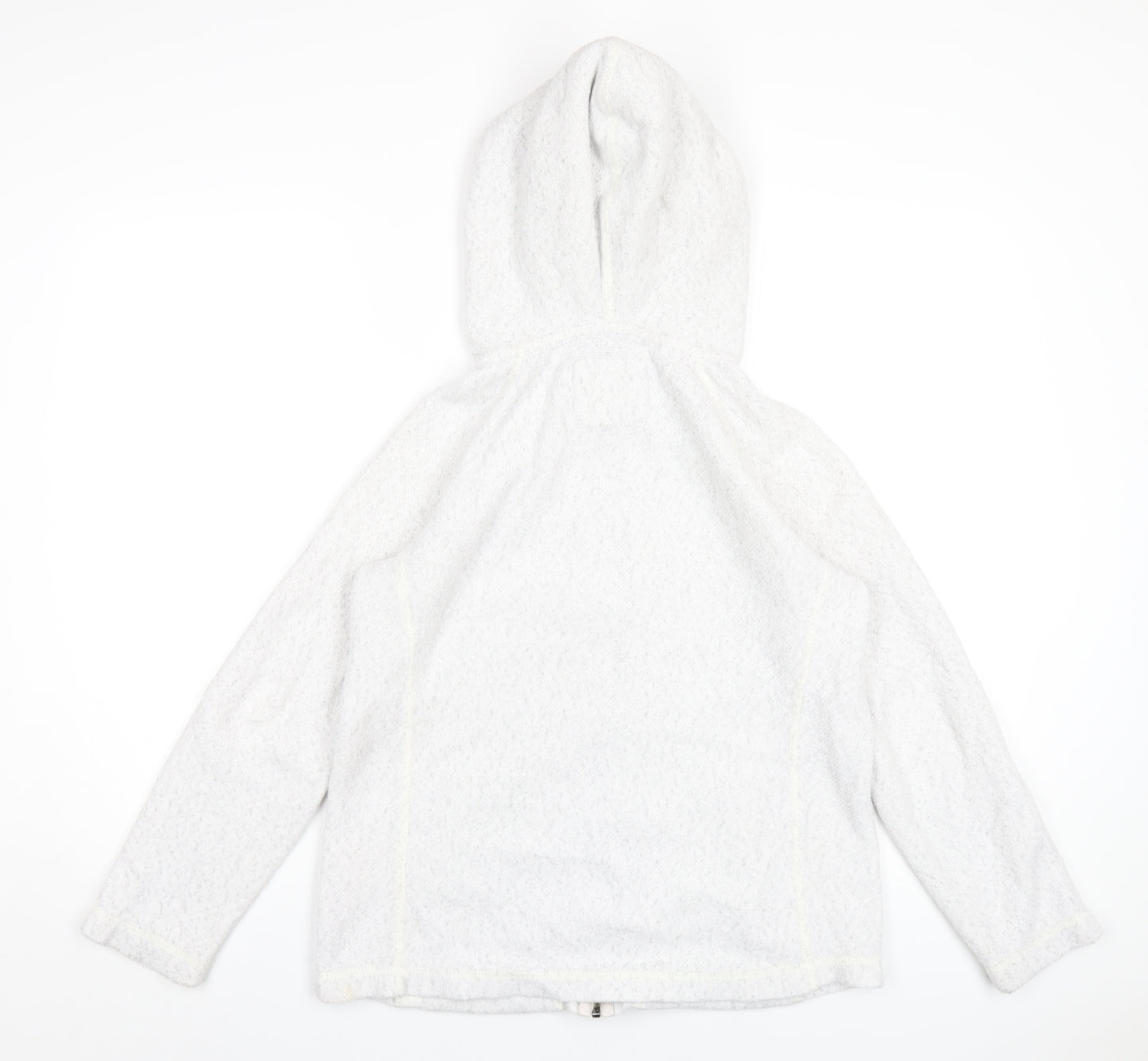 Fat Face Womens White Cotton Full Zip Hoodie Size S Zip