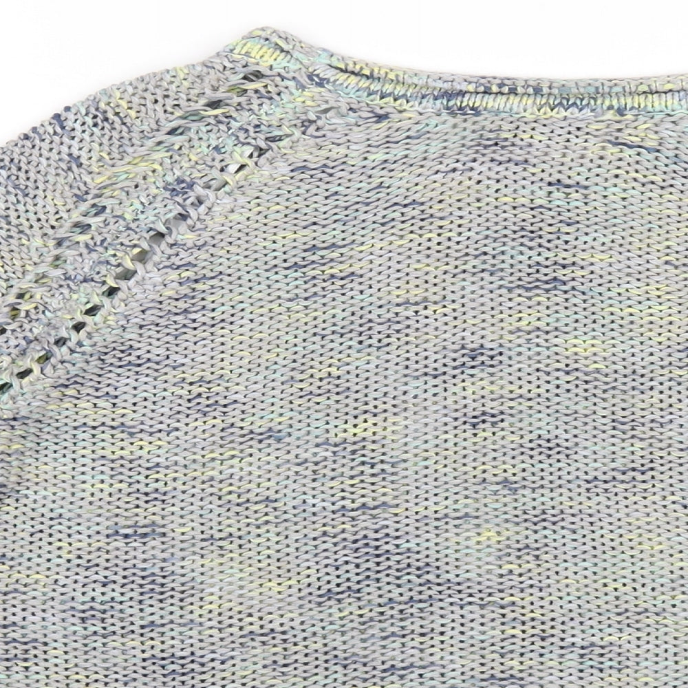 Indigo Womens Multicoloured Round Neck Acrylic Pullover Jumper Size 16