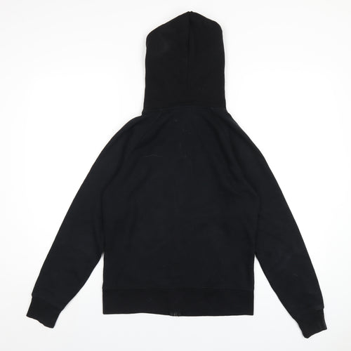 Gap Womens Black Cotton Full Zip Hoodie Size S Zip - Embroidered Logo