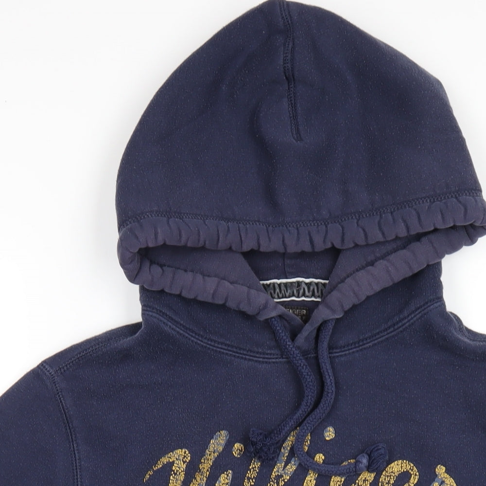 Tommy Hilfiger Mens Blue Cotton Pullover Hoodie Size S