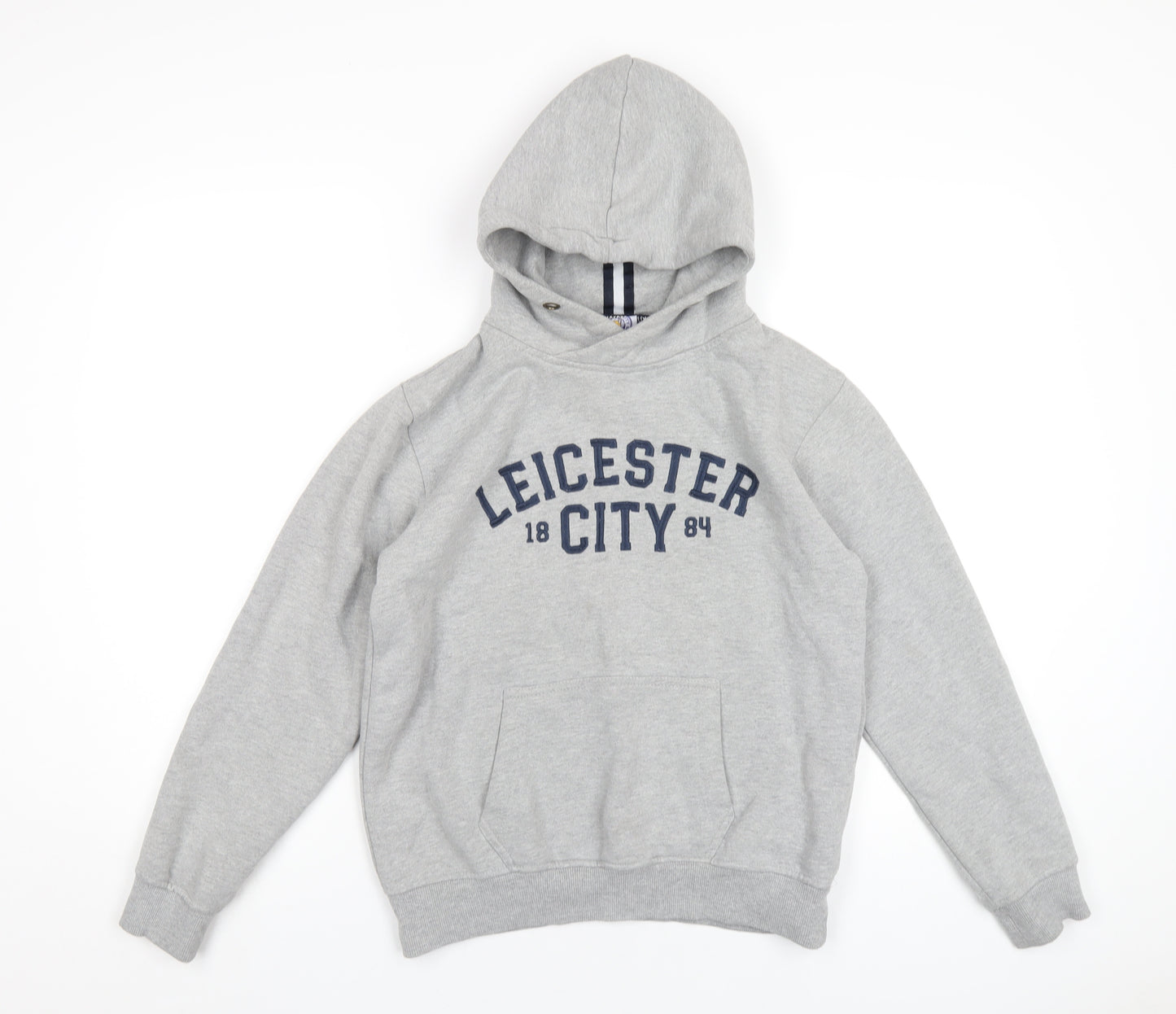Leicester City F.C Boys Grey Cotton Pullover Hoodie Size 13-14 Years Pullover - Leicester City