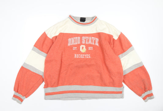 Pro-player Mens Orange Cotton Pullover Sweatshirt Size XL - Ohio State Buckeyes