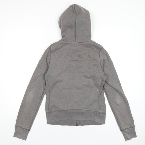 Hollister Womens Grey Cotton Full Zip Hoodie Size S Zip