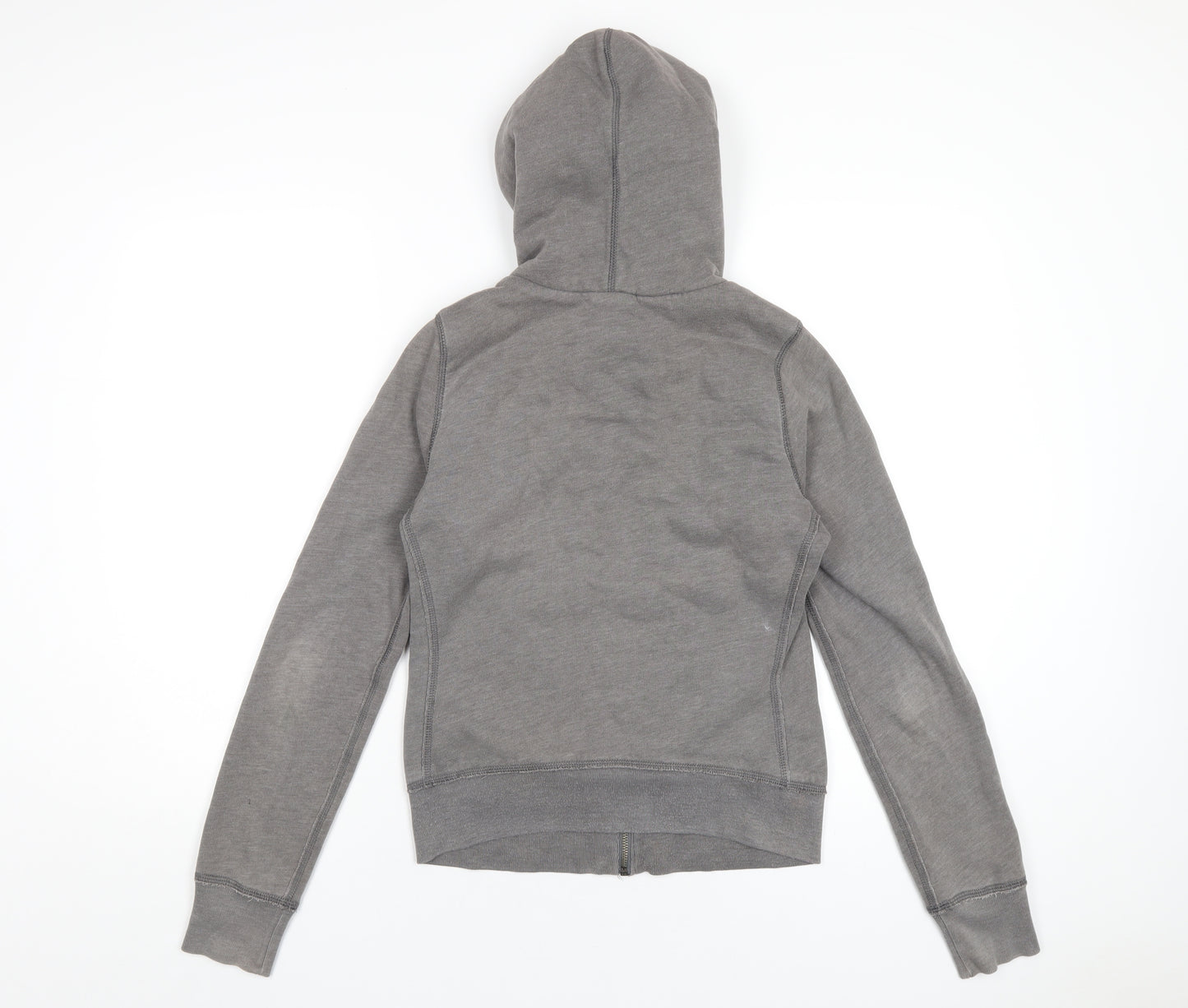 Hollister Womens Grey Cotton Full Zip Hoodie Size S Zip