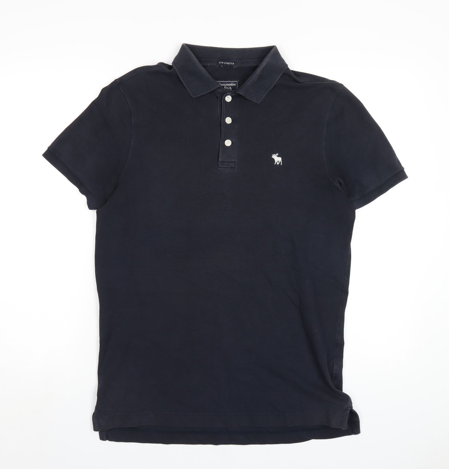 Abercrombie & Fitch Mens Blue Cotton Polo Size M Collared Button