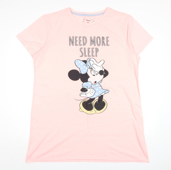 Disney Womens Pink Solid Polyester Top Dress Size 18 - Minnie Mouse