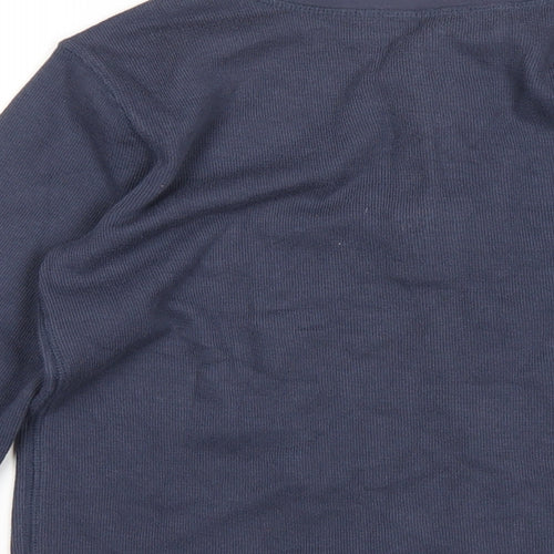Gap Boys Blue Cotton Basic T-Shirt Size 10-11 Years Round Neck Pullover