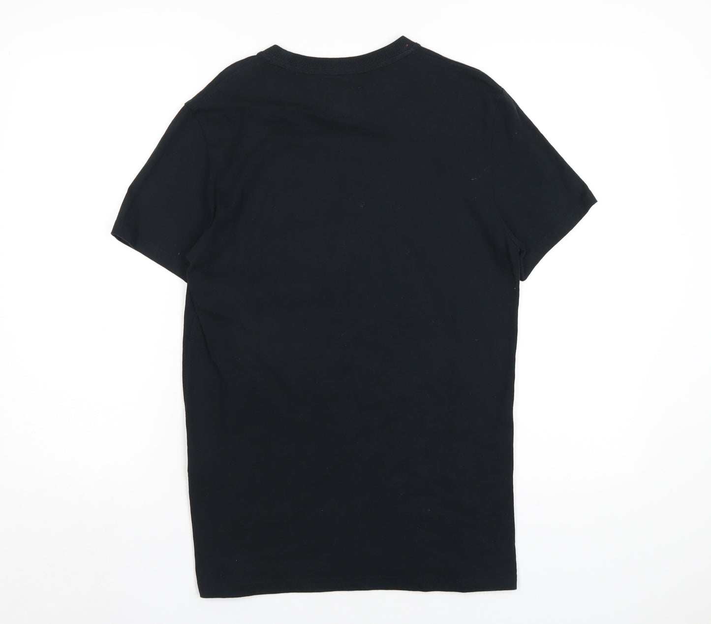 Superdry Mens Black Cotton T-Shirt Size S Round Neck - Osaka