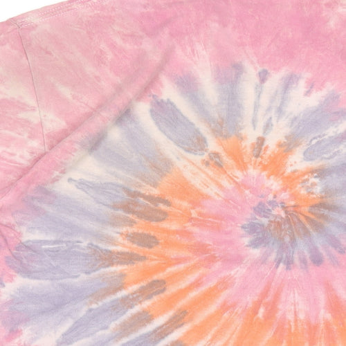 Urban Outfitters Womens Multicoloured Cotton Basic T-Shirt Size S Round Neck - Positive Energy Tie Dye