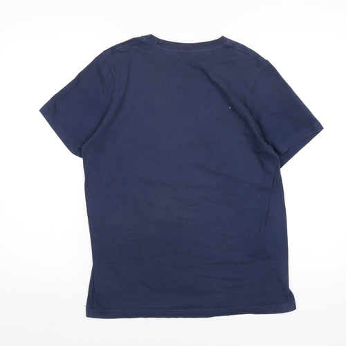 Nike Boys Blue Cotton Basic T-Shirt Size 13-14 Years Round Neck Pullover - Still the Flyest