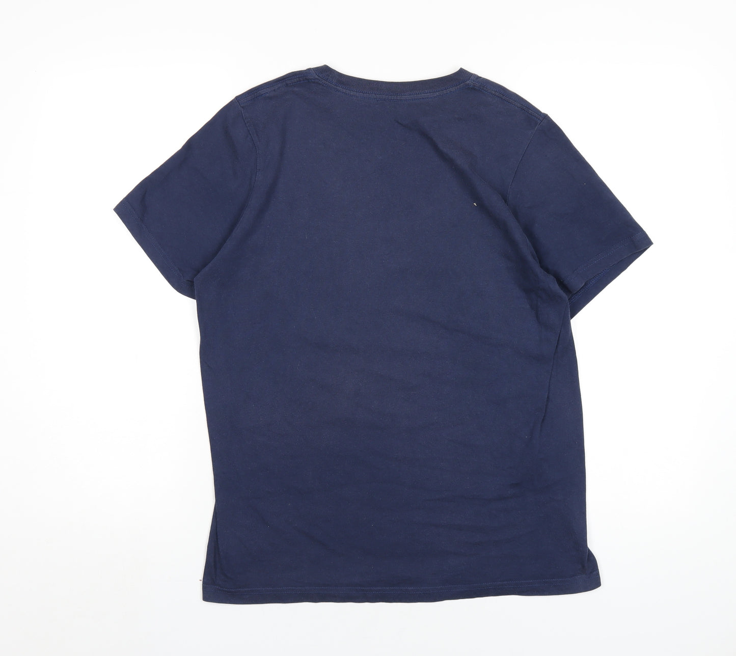 Nike Boys Blue Cotton Basic T-Shirt Size 13-14 Years Round Neck Pullover - Still the Flyest