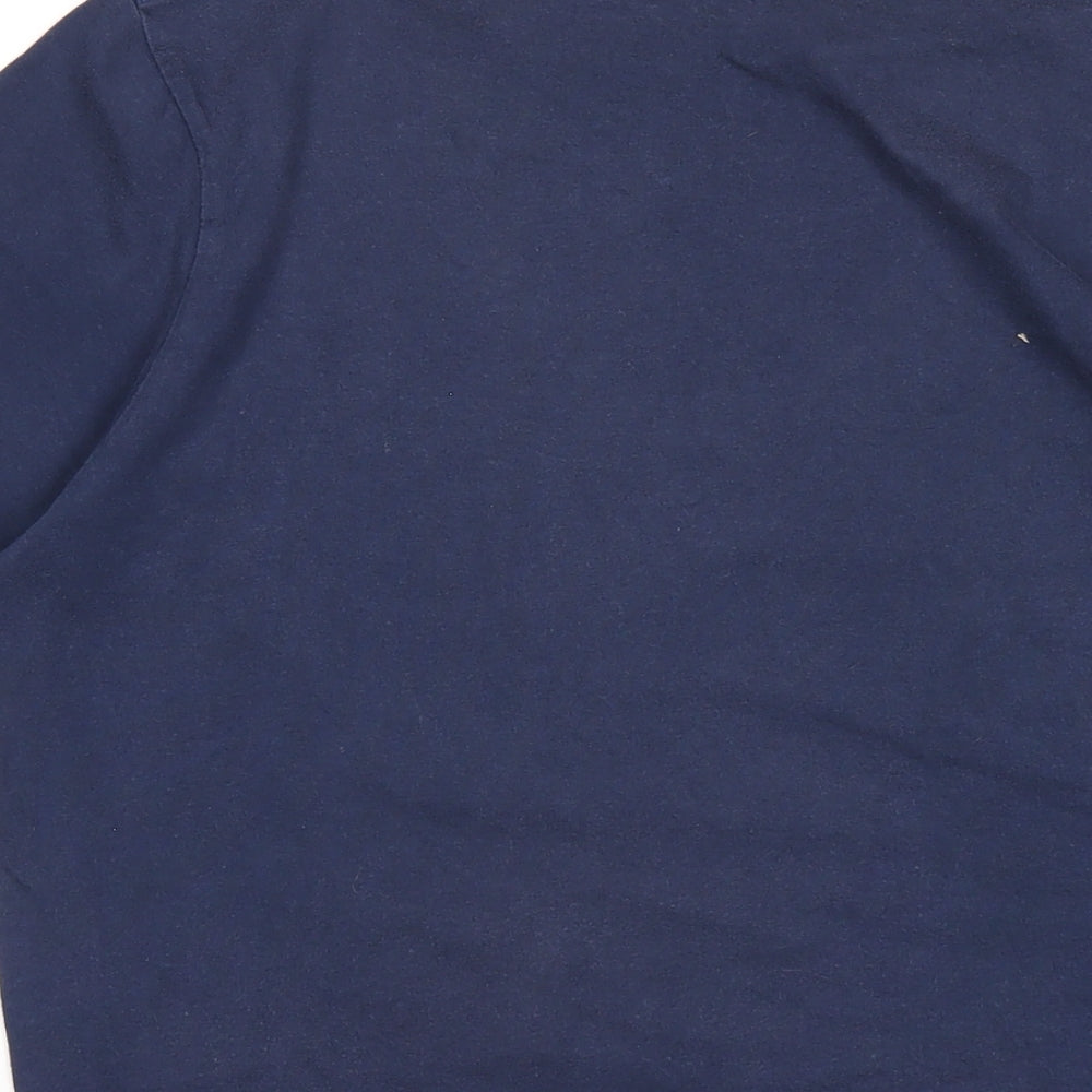 Nike Boys Blue Cotton Basic T-Shirt Size 13-14 Years Round Neck Pullover - Still the Flyest