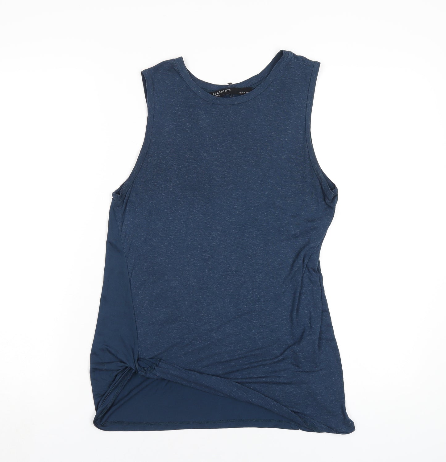 AllSaints Womens Blue Modal Basic Tank Size S Scoop Neck