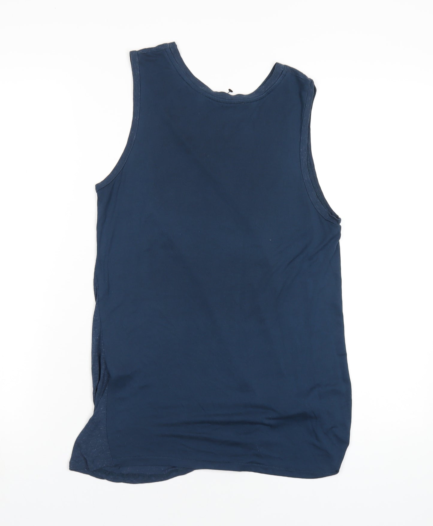 AllSaints Womens Blue Modal Basic Tank Size S Scoop Neck