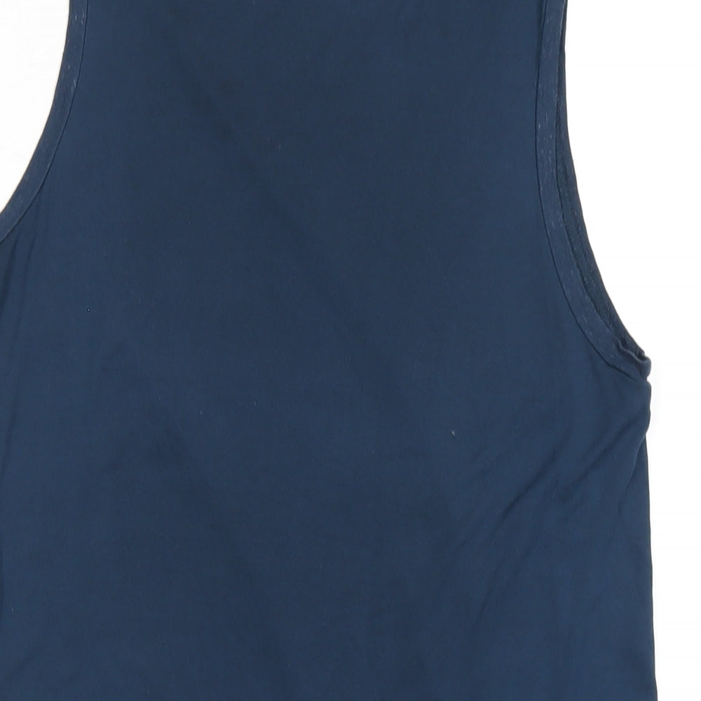 AllSaints Womens Blue Modal Basic Tank Size S Scoop Neck