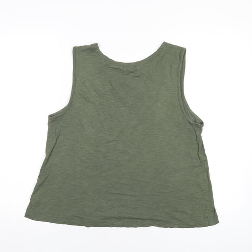 Gap Womens Green Cotton Basic T-Shirt Size M Scoop Neck