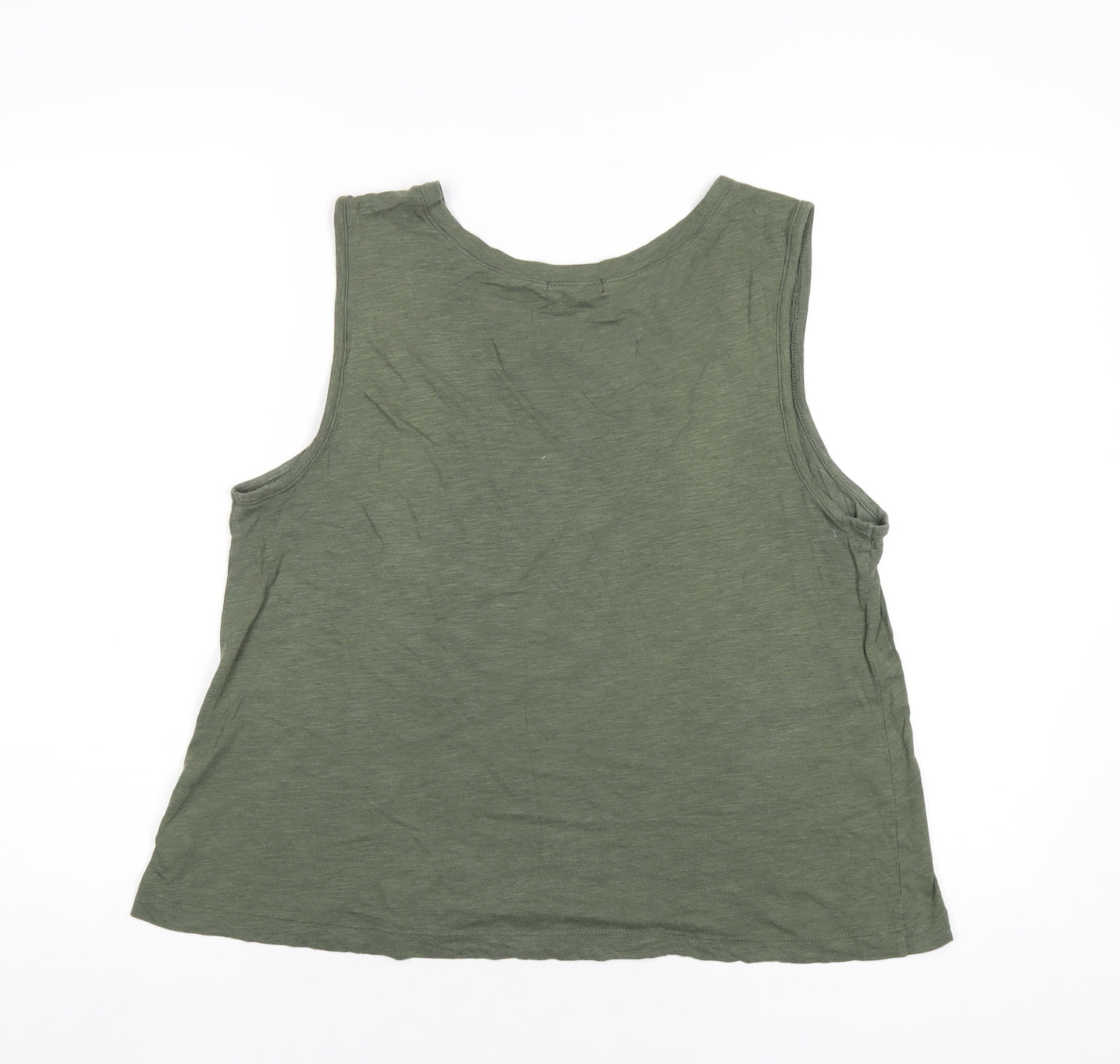 Gap Womens Green Cotton Basic T-Shirt Size M Scoop Neck