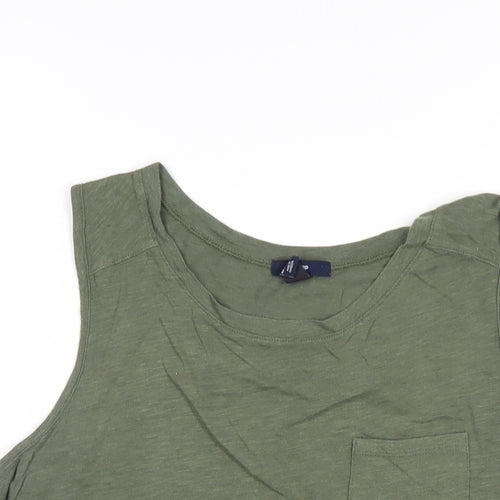 Gap Womens Green Cotton Basic T-Shirt Size M Scoop Neck