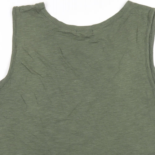 Gap Womens Green Cotton Basic T-Shirt Size M Scoop Neck