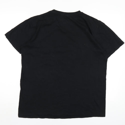 The Cure Mens Black Cotton T-Shirt Size L Round Neck