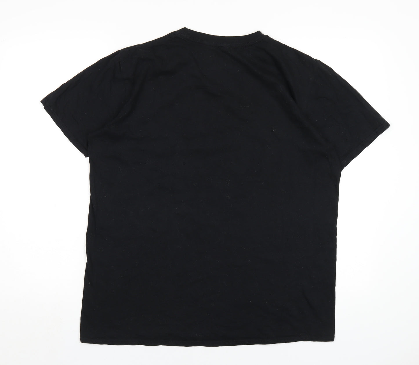 The Cure Mens Black Cotton T-Shirt Size L Round Neck