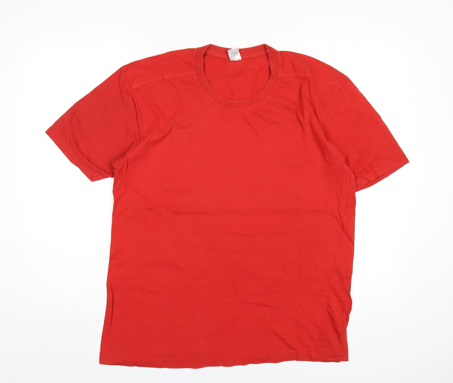 Donnay Mens Red Cotton T-Shirt Size XL Round Neck