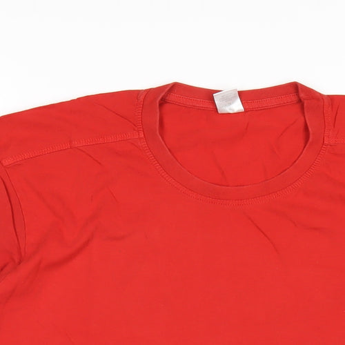 Donnay Mens Red Cotton T-Shirt Size XL Round Neck